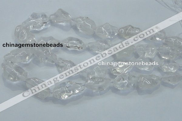 CNG421 15.5 inches 15*20mm - 18*28mm nuggets white crystal beads