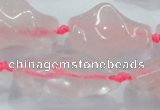 CNG422 15.5 inches 15*20mm - 22*34mm nuggets rose quartz beads