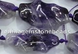 CNG424 15.5 inches 20*30mm - 25*50mm nuggets amethyst beads