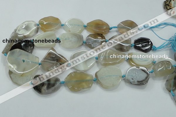 CNG451 15.5 inches 20*28mm - 30*42mm nuggets agate gemstone beads