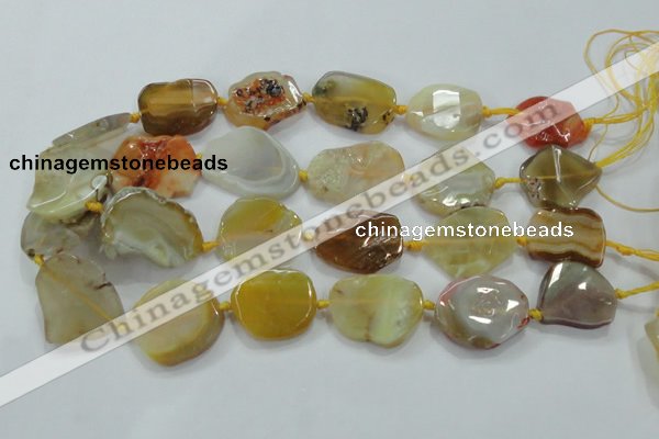 CNG452 15.5 inches 20*28mm - 30*38mm nuggets agate gemstone beads