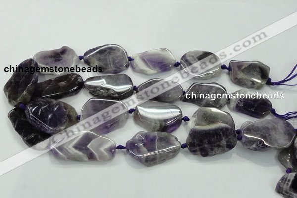 CNG453 15.5 inches 20*25mm - 25*40mm nuggets amethyst gemstone beads