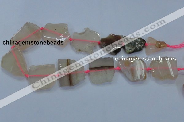 CNG457 15.5 inches 20*25mm - 35*50mm nuggets agate gemstone beads