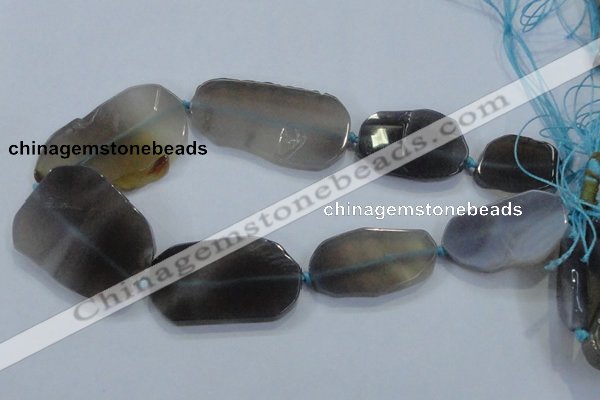 CNG458 15.5 inches 20*30mm - 40*60mm nuggets agate gemstone beads