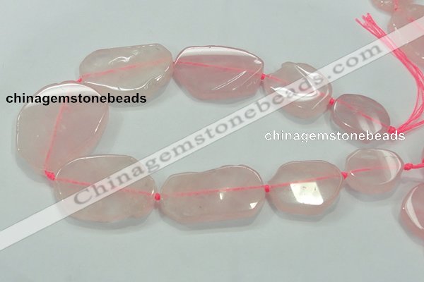 CNG460 15.5 inches 20*30mm - 45*55mm nuggets rose quartz beads