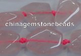 CNG465 15.5 inches 13*18mm - 20*30mm nuggets rose quartz beads