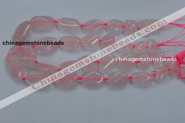 CNG465 15.5 inches 13*18mm - 20*30mm nuggets rose quartz beads