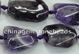 CNG466 15.5 inches 15*20mm - 20*35mm nuggets amethyst beads