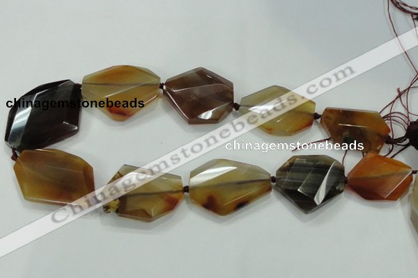 CNG470 15.5 inches 20*30mm - 28*45mm faceted nuggets agate beads