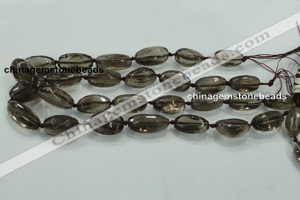 CNG475 15.5 inches 15*20mm - 25*35mm faceted nuggets smoky quartz beads