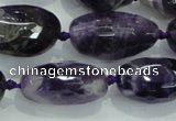 CNG476 15.5 inches 15*20mm - 25*35mm faceted nuggets amethyst beads