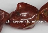 CNG49 15.5 inches 28*32mm nuggets red agate gemstone beads