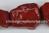 CNG50 15.5 inches 25*35mm nuggets red jasper gemstone beads