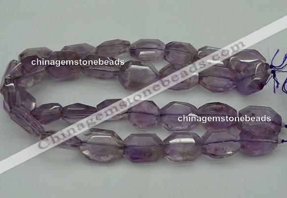 CNG5001 15.5 inches 18*25mm - 22*30mm faceted freeform amethyst beads