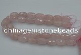 CNG5004 15.5 inches 15*25mm faceted rice rose quartz beads