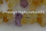 CNG5014 15.5 inches 6*10mm - 13*18mm nuggets amethyst & citrine beads