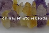 CNG5015 15.5 inches 12*18mm - 15*25mm nuggets amethyst & citrine beads