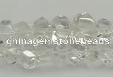 CNG5022 15.5 inches 6*8mm - 10*14mm faceted nuggets white crystal beads