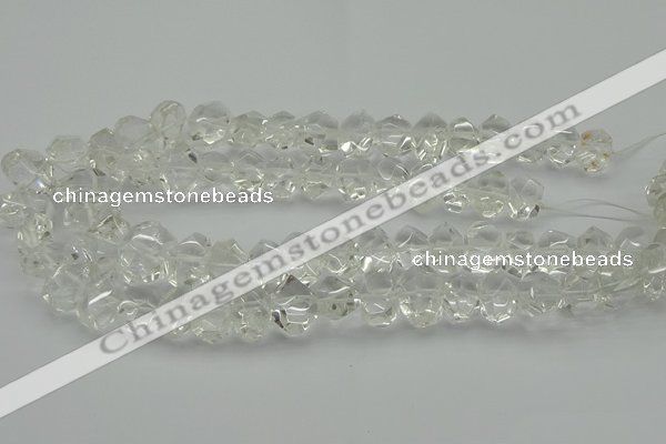 CNG5023 15.5 inches 10*14mm - 13*18mm faceted nuggets white crystal beads