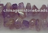 CNG5025 15.5 inches 6*10mm - 10*18mm faceted nuggets ametrine beads