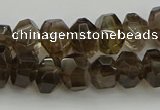 CNG5028 15.5 inches 6*9mm - 10*15mm faceted nuggets smoky quartz beads