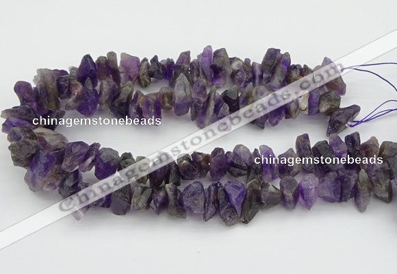 CNG5032 15.5 inches 8*25mm - 12*40mm nuggets amethyst beads