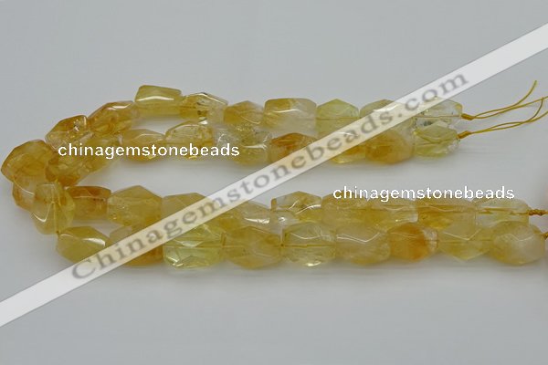 CNG5050 15.5 inches 13*18mm - 15*20mm faceted nuggets citrine beads