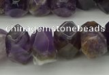 CNG5052 13*18mm - 15*20mm faceted nuggets dogtooth amethyst beads