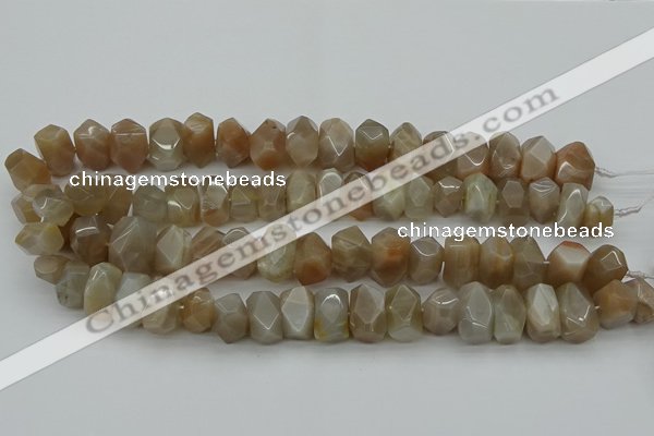 CNG5054 15.5 inches 10*14mm - 12*16mm faceted nuggets moonstone beads