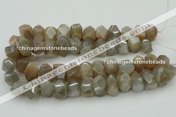 CNG5056 15.5 inches 15*20mm - 16*25mm faceted nuggets moonstone beads