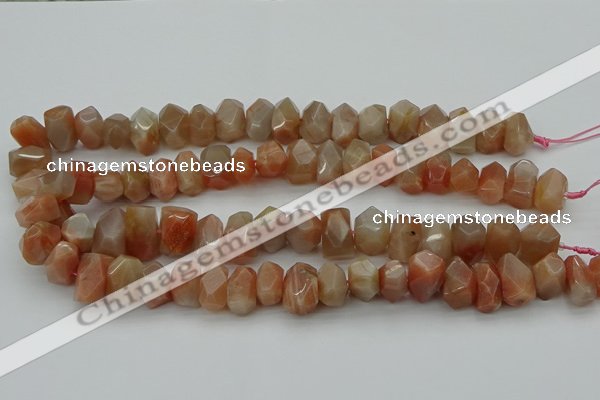 CNG5058 15.5 inches 10*14mm - 12*16mm faceted nuggets sunstone beads