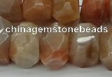 CNG5060 15.5 inches 15*20mm - 16*25mm faceted nuggets sunstone beads