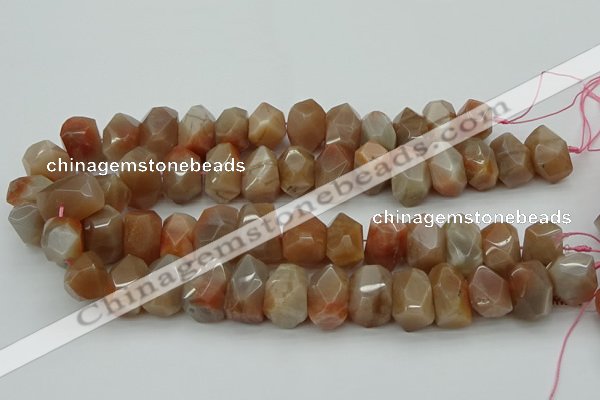 CNG5060 15.5 inches 15*20mm - 16*25mm faceted nuggets sunstone beads