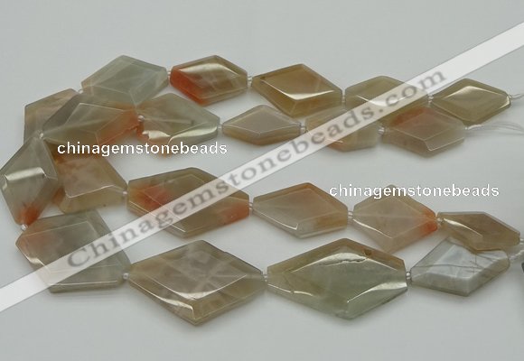 CNG5062 15.5 inches 20*30mm - 35*45mm faceted freeform moonstone beads