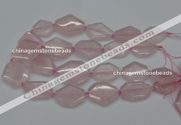 CNG5077 15.5 inches 20*30mm - 35*45mm freeform rose quartz beads