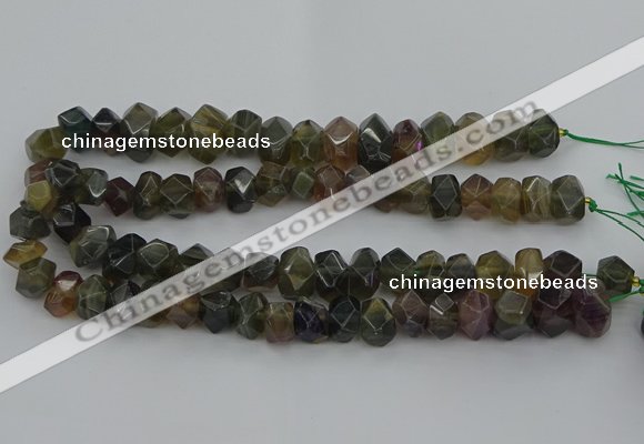 CNG5097 15.5 inches 10*14mm - 12*16mm faceted nuggets fluorite beads