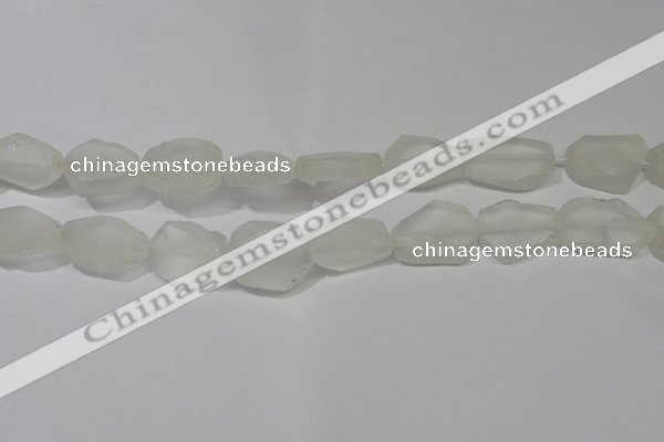 CNG5112 15.5 inches 14*20mm - 18*25mm freeform matte white crystal beads