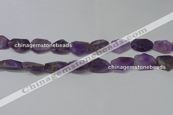 CNG5118 15.5 inches 14*20mm - 18*25mm freeform matte amethyst beads