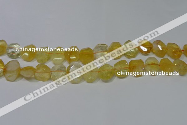 CNG5129 15.5 inches 15*18mm - 15*20mm faceted freeform citrine beads