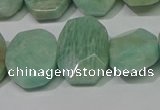 CNG5140 15.5 inches 15*18mm - 15*20mm faceted freeform amazonite beads