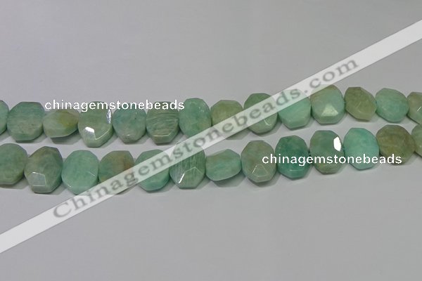 CNG5140 15.5 inches 15*18mm - 15*20mm faceted freeform amazonite beads