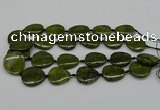 CNG5167 15.5 inches 16*22mm - 30*35mm freeform green gemstone beads