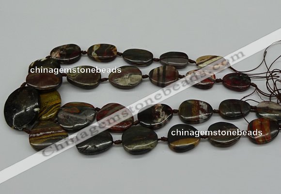 CNG5169 15.5 inches 16*22mm - 30*35mm freeform tiger iron beads