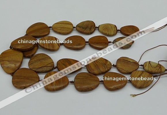 CNG5172 15.5 inches 16*22mm - 30*35mm freeform picture jasper beads