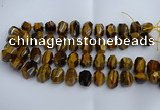 CNG5200 12*16mm - 15*20mm faceted nuggets yellow tiger eye beads