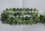 CNG5202 12*16mm - 15*20mm faceted nuggets green rutilated quartz beads