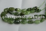 CNG5203 13*18mm - 15*25mm faceted nuggets green rutilated quartz beads