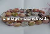 CNG5206 13*18mm - 15*25mm faceted nuggets pink opal gemstone beads