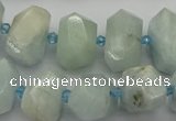 CNG5217 15.5 inches 12*16mm - 15*20mm faceted nuggets aquamarine beads