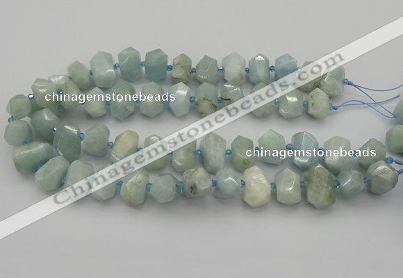 CNG5217 15.5 inches 12*16mm - 15*20mm faceted nuggets aquamarine beads